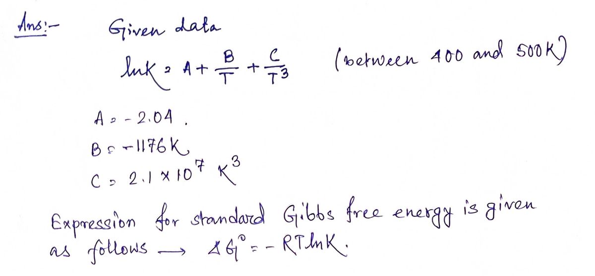 Answered The equilibrium constant of a reaction bartleby